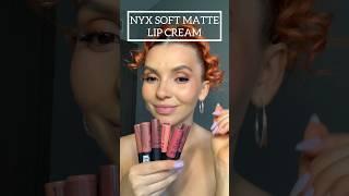 NYX SOFT MATTE LIP CREAM SHADES COMPARISON TUTORIAL / best NYX LIPSTICKS / makeup Tutorial #makeup