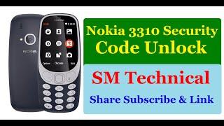 Nokia 3310 TA 1030 Security Code Rest By SM Technical