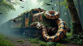 🫢Wild Travel Discovery | Python vs Train | Nature’s Ultimate Showdown #reels #shots