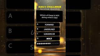 The 1% Club Quiz - Daily Challenge - Question 42