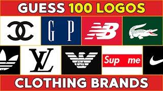 Guess 100 Clothing Brand Logos | Logo Quiz: Easy, Medium, Hard & Pro