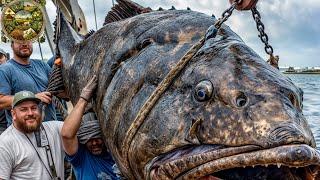 Emison Newman - Giant Grouper , Giant Grouper Fishing Giant, Grouper Cutting Master