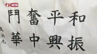 马英九拜谒南京中山陵 题写“和平奋斗 振兴中华”