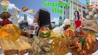 Singapore Vlog) What I eat in 4 days in Singapore (Bak Kut Teh, Bacha Coffee, Marina Bay Sands)