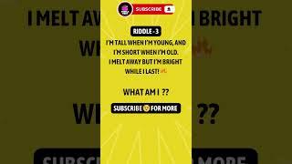 WHO AM I ? Tall When Young, Short When Old?  #shorts #riddles #puzzle  #puzzlepopz #whoami