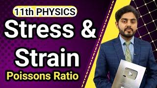 Stress and strain class 11 nbf | poissons ratio | 11th class physics | nbf | federal board physics