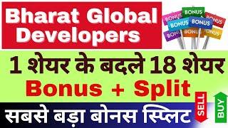 Bharat Global Developers Ltd share stock bonus split record date latest news #BharatGlobalDevelopers