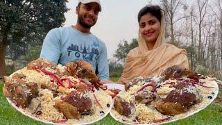 Rice Mutton Pulao !! Cooked an Authentic Afghani Pulao Recipe in the Village !!