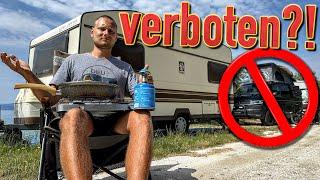 Wildcampen in Griechenland verboten?!  (Realität vs. Regeln beim Vanlife im Camper Van)