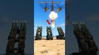 Military Missile System vs. Attack Helicopters #shorts