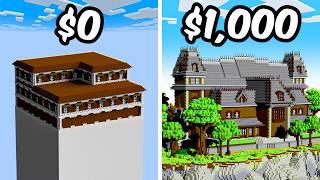 $0 VS $1000 Minecraft Structures