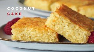 Moist and Delicious Coconut Cake | Easy No Flour No Butter Coconut Dessert