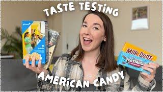 British Girl Tries American Candy for the First Time | Feastables, Girl Scout Cookies & Milk Duds