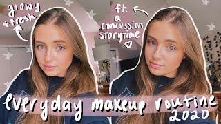 EVERYDAY MAKEUP TUTORIAL: simple & glowy for school (ft. concussion storytime & life advice) 2020