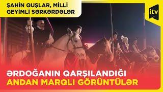 Prezident Ərdoğanı Qırğızıstanda qarşılamağa şahin quşları gətirdilər