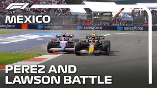 Sergio Perez vs Liam Lawson Mexico Battle | 2024 Mexico City Grand Prix