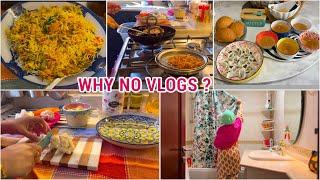 Why I Took A Break? Productive Routine With Gujhiya For Breakfast & Veg Biryani For Lunch,Dubai Vlog