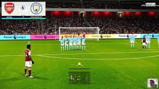 PES 2021 | Arsenal vs Manchester City | Free Kick Goal Aubameyang | Premier League Gameplay