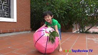 GIANT EGG SURPRISE OPENING - Bóc trứng trái cây thần kỳ khổng lồ  Anan ToysReview TV 