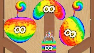 Blob Merge 3d ( Rainbow ) vs laser bubbles - 2048 ball Gameplay