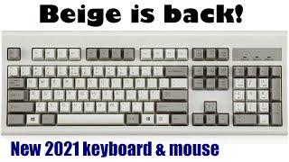 Beige is back! New 2021 Perixx USB keyboard & Microsoft mouse