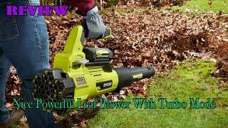 RYOBI Leaf Blower Review - Nice Powerful Leaf Blower With Turbo Mode