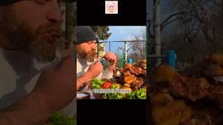 Barbecue of lamb ribs with potatoes in an oven by coolchef #cooking #lambribs #asmr