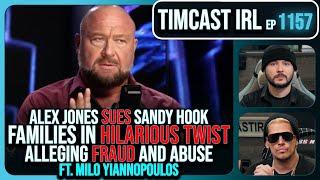 Alex Jones SUES Sandy Hook Families In SHOCK Twist Alleging FRAUD w/Milo Yiannopoulos | Timcast IRL