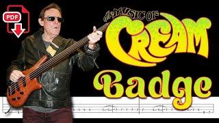 Cream - Badge  (Bass Tabs | Notation) @ChamisBass #creambass #chamisbass #basstabs