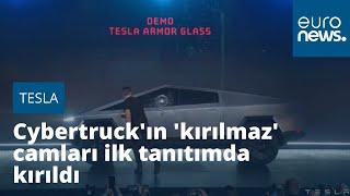 Elon Musk'a 'kötü sürpriz': Tesla'nın zırhlı Cybertruck modelinin camları ilk tanıtımda kırıldı