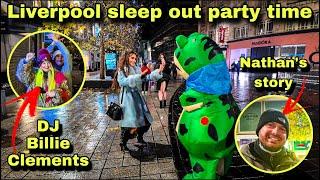 Party time in Liverpool on sleep out night