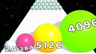 Ball Run 2048 - COLLECTED ALL BALLs Full Gameplay (From 2 To 4096 E)