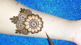 Easy shaded Floral mehndi design | Simple Fullhand mehandi designs | mehndi designs| Shab's Creation