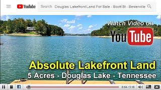 Douglas Lakefront Land for Sale - Scott St - Sevierville TN - by Randy Bable of 10 Realty