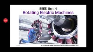 BEEE | Unit IV | Introduction to Rotating Electric Machines | Prof  Pravesh Malviya | SISTec