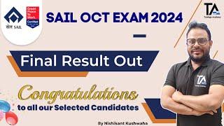 SAIL OCTT Final Result Out||SAIL OCTT Exam 2024||Congratulations to all our Selected Candidates||