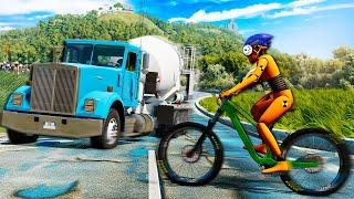 15 FORMAS de M0RR3R com BICICLETAS no BeamNG.drive