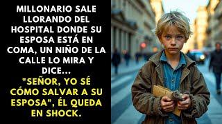 MILLONARIO SALE LLORANDO DEL HOSPITAL, UN NIÑO DE LA CALLE LE DICE: "YO SÉ CÓMO SALVAR A SU ESPOSA".