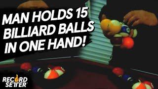 Most Billiard Balls Held In One Hand! (World Record)