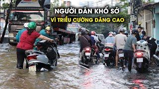 Vẫn cảnh "đường như mặt biển", dòng người khổ sở bì bõm nhiều giờ đồng hồ về nhà