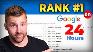 I Ranked #1 on Google in 24 hours to prove it's not luck