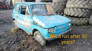 Fiat 126p odpalenie po 30 latach (First start after 30 years)