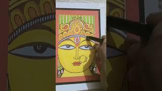 Water colour and pen art on occasion of Navratri special - Artist Diwaker Arya Bareilly UP.