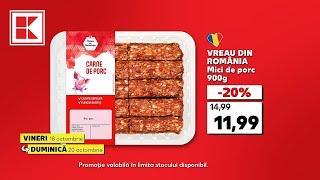 Oferta Kaufland din 18-20 octombrie: mici de porc, pulpe de pui și vinete