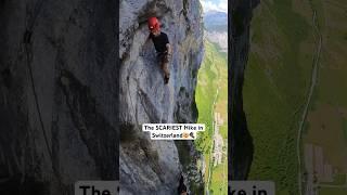 Would you do this? no guide needed via ferrata Murren, Switzerland #switzerland #hiking