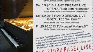 Piano Dreams Live MAUERPARK statt Halensee 5. Sept. 2013 Christo P & George Yohng (Wien) OPEN AIR