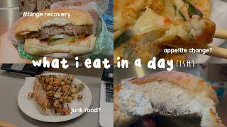 what i eat in two days | binge talk | pizza, burgers, and cream bread | restoring my appetite?