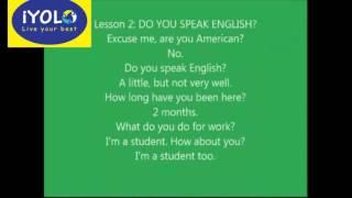 Học tiếng Anh cơ bản - Lesson 2 : Do you speak english ?