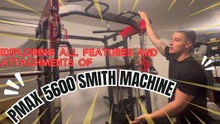 Exploring All Attachments and Features of PMAX-5600 Smith machine | RitKeep Full Home Gym Setup