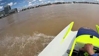 Pilot view warming-up engine (73Jebung Racing Team) #borneo #sarawak #powerboat